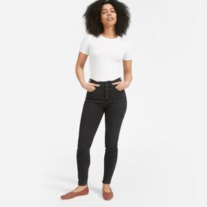 Everlane High Rise Authentic Stretch Black Jeans Size 28 Regular